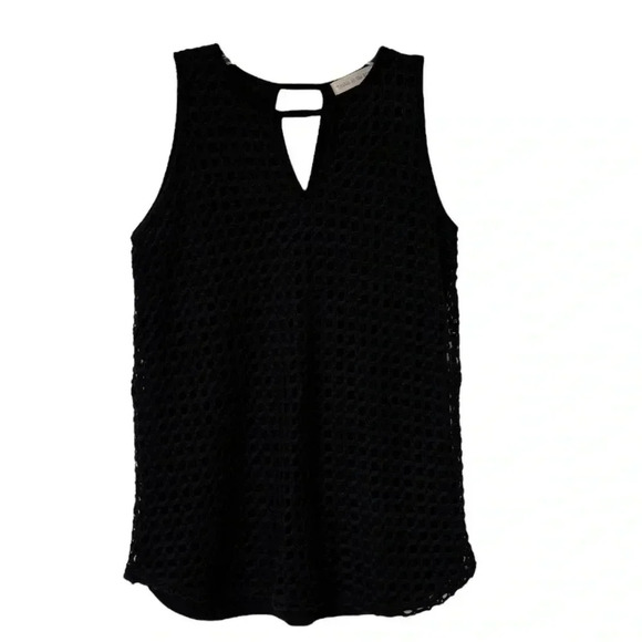 Trouble at the Mill Women's Black Sleeveless V-Neck Tunic Blouse size Sm… - Picture 1 of 5